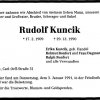 Kuncik Rudolf 1909-1990 Todesanzeige